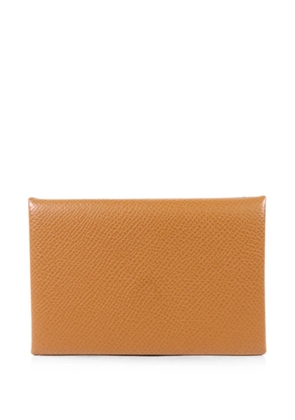 Hermès Pre-Owned Calvi leather card case - Brown