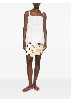 Faithfull Mora broderie-anglaise tie-straps top - White