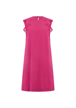 Alberta Ferretti lace-detail sleeveless mini dress - Pink