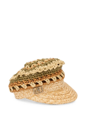 Alberta Ferretti braided visor cap - Neutrals