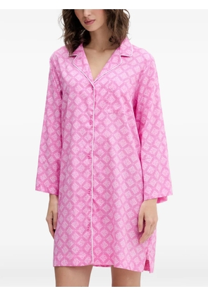 DKNY logo-print button-up nightshirt - Pink