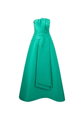 Alberta Ferretti draped pleated maxi dress - Green