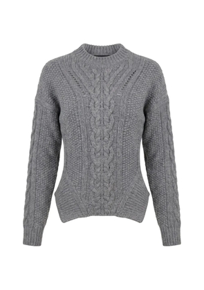 DONDUP cable-knit wool sweater - Grey
