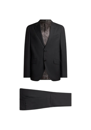 ETRO single-breasted virgin wool suit - Black