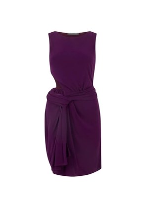 Alberta Ferretti draped sleeveless mini dress - Purple