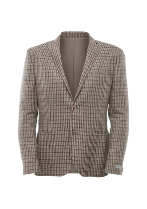 Corneliani check-pattern single-breasted blazer - Neutrals