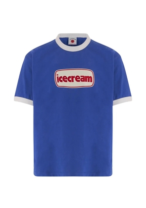 ICECREAM logo-print ringer T-shirt - Blue