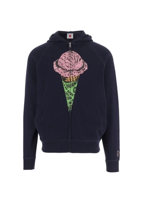 ICECREAM logo-print zip-up hoodie - Blue