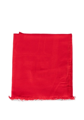 Elisabetta Franchi logo-jacquard frayed scarf - Red