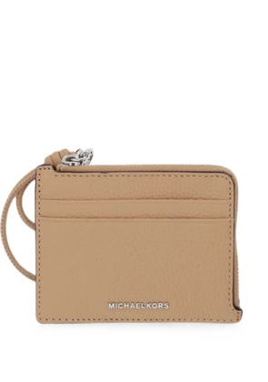 Michael Michael Kors logo-plaque card holder - Neutrals
