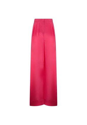 Alberta Ferretti high-waisted silk palazzo pants - Pink