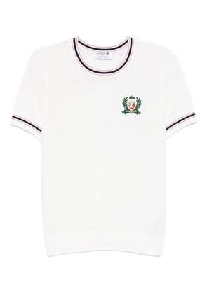 Lacoste embroidered shield T-shirt - White