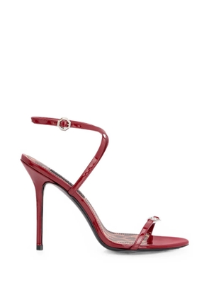 Philipp Plein patent leather high heels sandals 11 sandals - Red