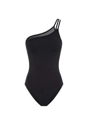 Gottex one-shoulder mesh-panel swimsuit - Black