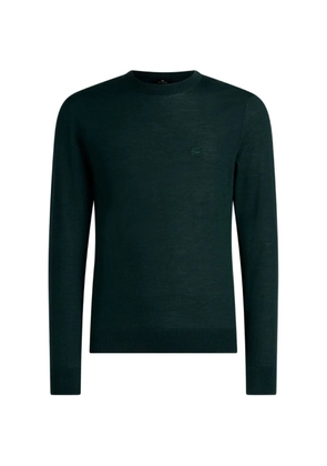 ETRO wool and silk sweater with pegaso embroidery - Green