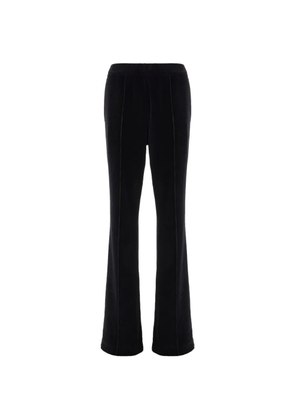 TOM FORD logo-embroidered velvet trousers - Black