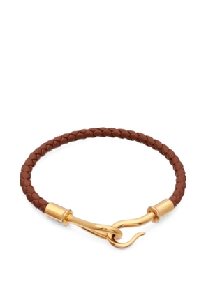 Hermès Pre-Owned Jumbo H braided-leather bracelet - Gold