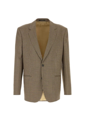 Gucci check-pattern embroidered blazer - Neutrals