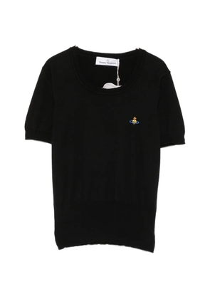 Vivienne Westwood Bea Orb-embroidered short-sleeve top - Black