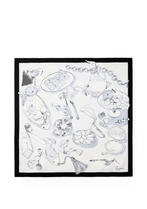 Jacquemus The Cocktail large scarf - White