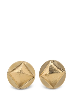 David Webb Bastille hammered stud earrings - Gold