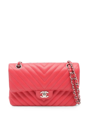 CHANEL Pre-Owned 2018 Classic Double Flap Chevron shoulder bag - Pink