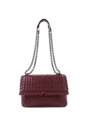 Bottega Veneta Pre-Owned Intrecciato-leather shoulder bag - Red