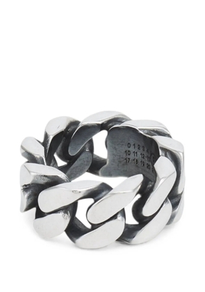 MM6 Maison Margiela heavy chain ring - Silver