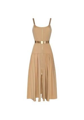 L'Agence Rima belted zip-up dress - Neutrals