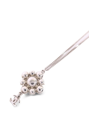 CHANEL Pre-Owned crystal CC necklace - Silver