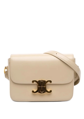 Celine Pre-Owned 2024 Teen Shiny Calfskin Triomphe crossbody bag - Brown