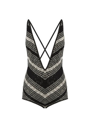 Missoni mesh one-piece swimsuit - Black