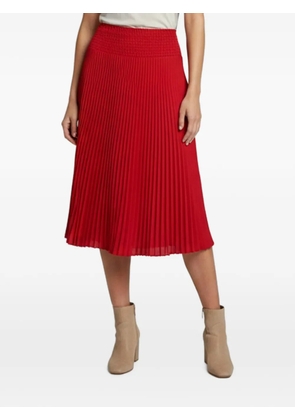 Prada Pre-Owned plissé smocked-waist midi skirt - Red