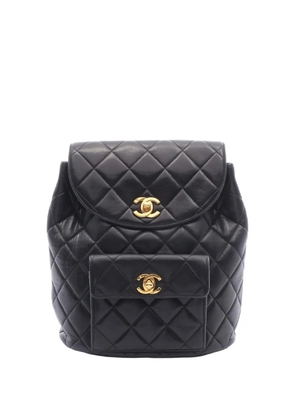 CHANEL Pre-Owned 1994-1996 Medium Quilted Lambskin Duma backpack - Black