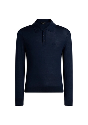 ETRO polo-style wool and silk sweater - Blue