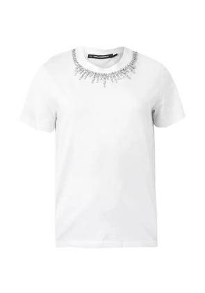 Karl Lagerfeld crystal-embellished T-shirt - White