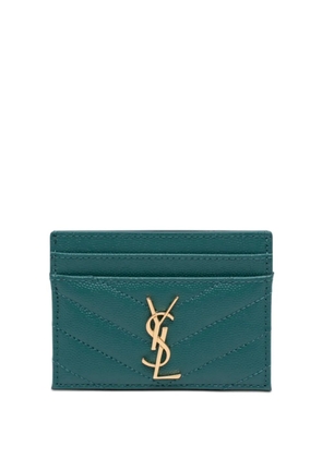 Saint Laurent Pre-Owned 2023 Grain De Poudre Cassandre card holder - Blue