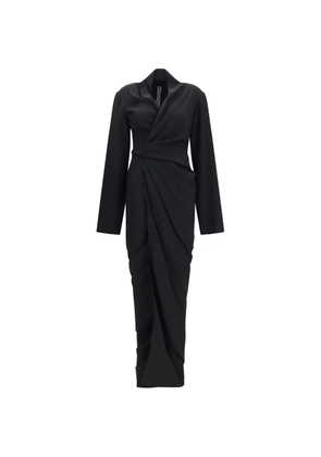 Rick Owens draped wrap-style maxi dress - Black