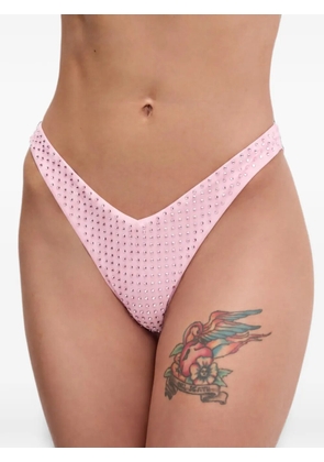 GUESS USA rhinestone-embellished bikini bottoms - Pink