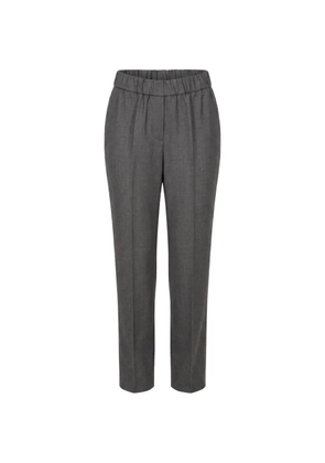 Peserico elasticated-waistband tailored trousers - Grey