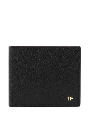 TOM FORD logo-plaque leather wallet - Black