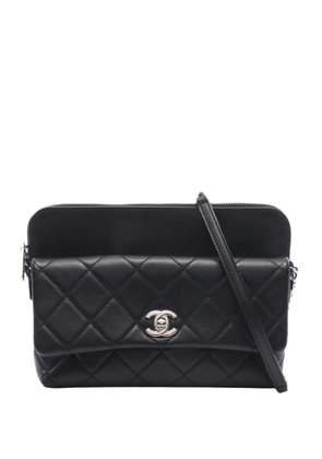 CHANEL Pre-Owned 2017-2018 CC Quilted Lambskin crossbody bag - Black