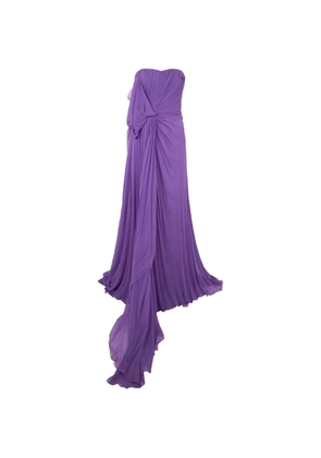Alberta Ferretti draped strapless maxi dress - Purple