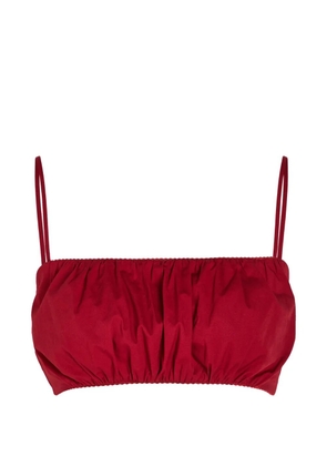 STAUD Fiore gathered spaghetti-strap top