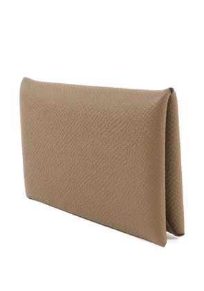 Hermès Pre-Owned Calvi Epsom card case - Neutrals