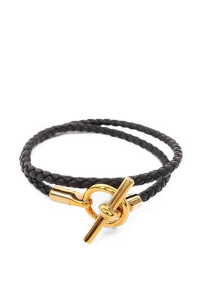 Hermès Pre-Owned Glenan Double Tour calfskin bracelet - Gold