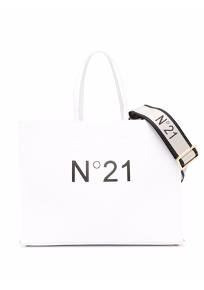 Nº21 logo-print tote bag - White