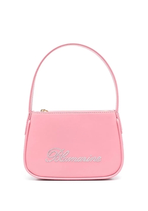 Blumarine crystal-embellished leather shoulder bag - Pink
