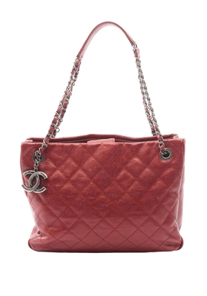 CHANEL Pre-Owned 2012-2013 Quilted Glazed Caviar CC Crave tote bag - Red