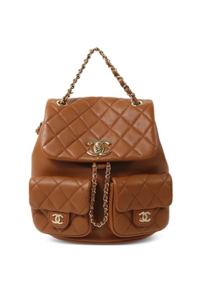 CHANEL Pre-Owned quilted CC turn-lock backpack - Brown
